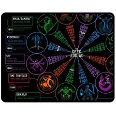 Zodiac Geek Two Sides Fleece Blanket (medium) by uniart180623