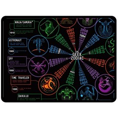 Zodiac Geek Two Sides Fleece Blanket (large) by uniart180623