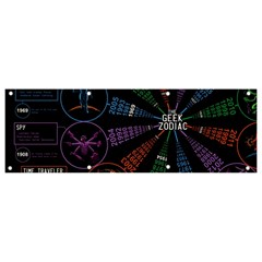 Zodiac Geek Banner And Sign 9  X 3  by uniart180623