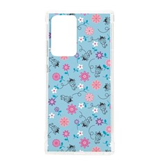 Pink And Blue Floral Wallpaper Samsung Galaxy Note 20 Ultra Tpu Uv Case