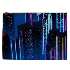 Night Music The City Neon Background Synth Retrowave Cosmetic Bag (xxl) by uniart180623