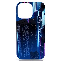 Night Music The City Neon Background Synth Retrowave Iphone 14 Pro Max Black Uv Print Case by uniart180623