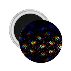 Rainbows Pixel Pattern 2 25  Magnets by uniart180623