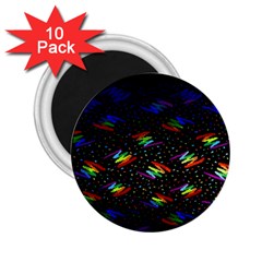 Rainbows Pixel Pattern 2 25  Magnets (10 Pack)  by uniart180623