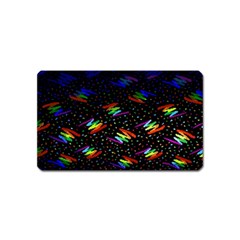 Rainbows Pixel Pattern Magnet (name Card) by uniart180623