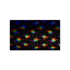 Rainbows Pixel Pattern Sticker Rectangular (10 Pack) by uniart180623