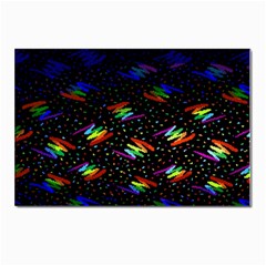 Rainbows Pixel Pattern Postcards 5  X 7  (pkg Of 10) by uniart180623