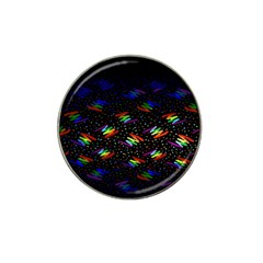 Rainbows Pixel Pattern Hat Clip Ball Marker by uniart180623