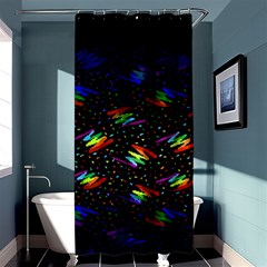 Rainbows Pixel Pattern Shower Curtain 36  X 72  (stall)  by uniart180623