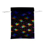 Rainbows Pixel Pattern Lightweight Drawstring Pouch (M) Front