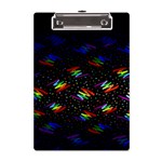 Rainbows Pixel Pattern A5 Acrylic Clipboard Front