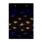 Rainbows Pixel Pattern A5 Acrylic Clipboard Back