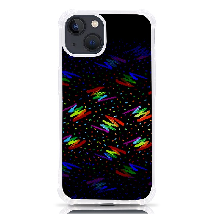 Rainbows Pixel Pattern iPhone 13 TPU UV Print Case