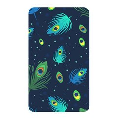 Blue Background Pattern Feather Peacock Memory Card Reader (rectangular) by uniart180623