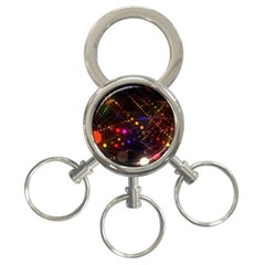 Abstract Light Star Design Laser Light Emitting Diode 3-ring Key Chain by uniart180623