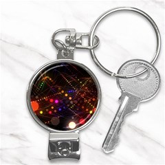 Abstract Light Star Design Laser Light Emitting Diode Nail Clippers Key Chain by uniart180623