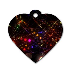 Abstract Light Star Design Laser Light Emitting Diode Dog Tag Heart (two Sides) by uniart180623