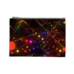 Abstract Light Star Design Laser Light Emitting Diode Cosmetic Bag (large) by uniart180623