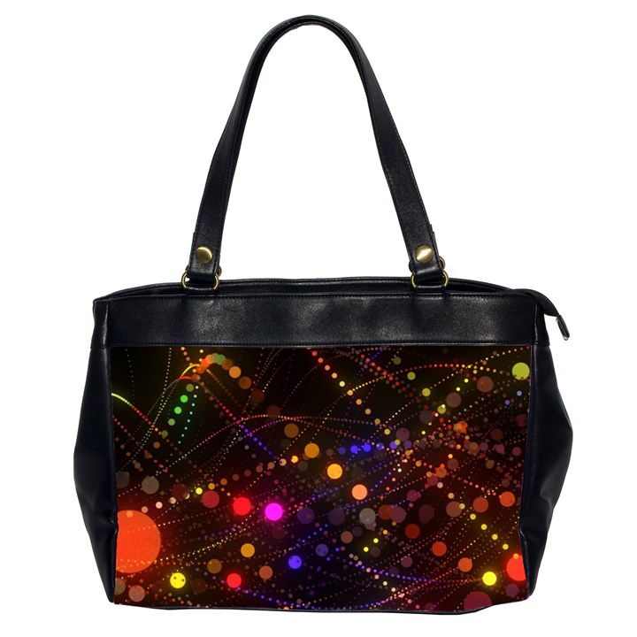 Abstract Light Star Design Laser Light Emitting Diode Oversize Office Handbag (2 Sides)