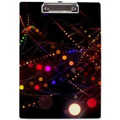 Abstract Light Star Design Laser Light Emitting Diode A4 Acrylic Clipboard by uniart180623