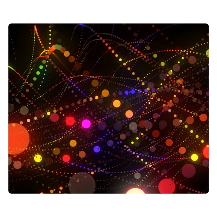 Abstract Light Star Design Laser Light Emitting Diode Premium Plush Fleece Blanket (Small)