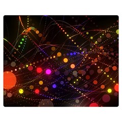 Abstract Light Star Design Laser Light Emitting Diode Premium Plush Fleece Blanket (medium) by uniart180623