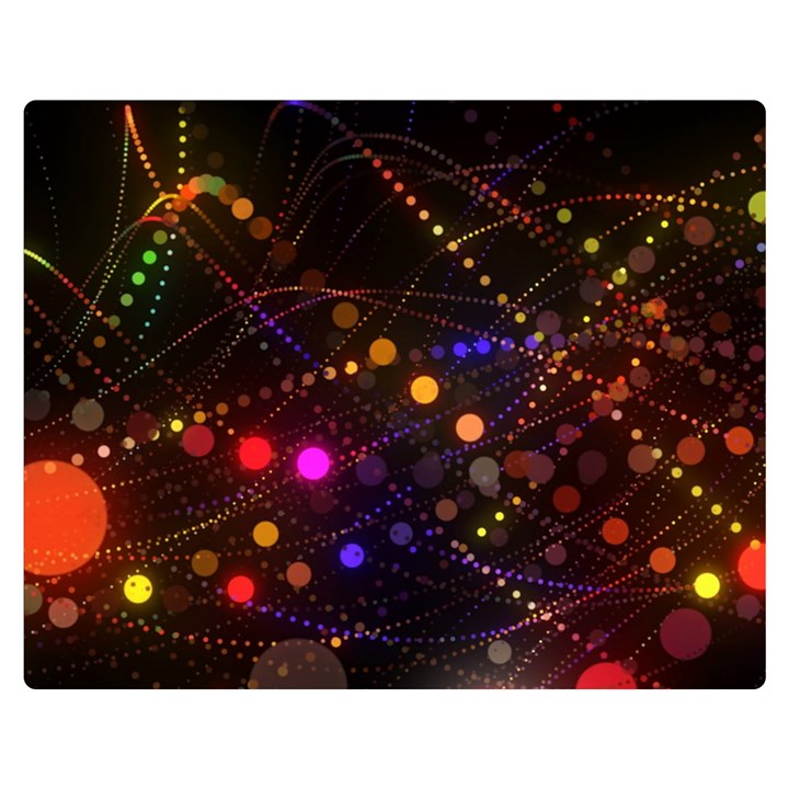 Abstract Light Star Design Laser Light Emitting Diode Premium Plush Fleece Blanket (Medium)