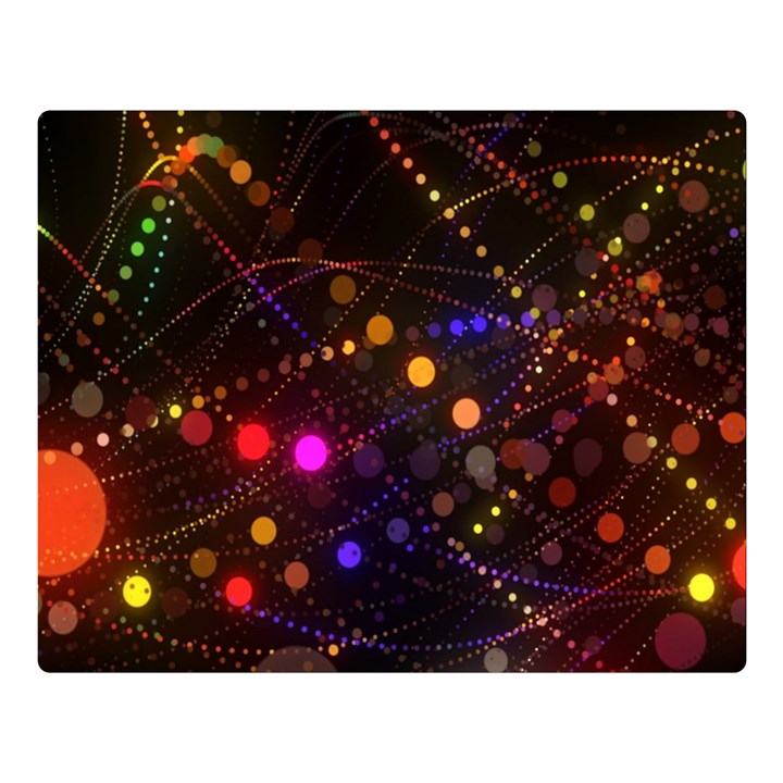 Abstract Light Star Design Laser Light Emitting Diode Premium Plush Fleece Blanket (Large)