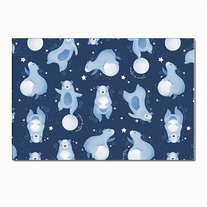 Bear Pattern Patterns Planet Animals Postcard 4 x 6  (Pkg of 10)