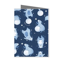 Bear Pattern Patterns Planet Animals Mini Greeting Cards (pkg Of 8) by uniart180623