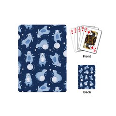 Bear Pattern Patterns Planet Animals Playing Cards Single Design (mini) by uniart180623