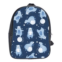 Bear Pattern Patterns Planet Animals School Bag (xl) by uniart180623