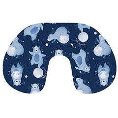 Bear Pattern Patterns Planet Animals Travel Neck Pillow by uniart180623