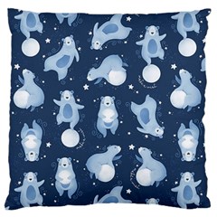 Bear Pattern Patterns Planet Animals Large Premium Plush Fleece Cushion Case (one Side) by uniart180623