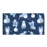 Bear Pattern Patterns Planet Animals Satin Wrap 35  x 70  Front