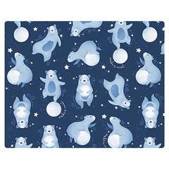 Bear Pattern Patterns Planet Animals Premium Plush Fleece Blanket (medium) by uniart180623