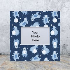 Bear Pattern Patterns Planet Animals White Box Photo Frame 4  X 6  by uniart180623