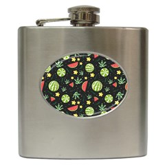 Watermelon Berries Patterns Pattern Hip Flask (6 Oz) by uniart180623