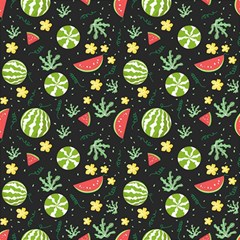 Watermelon Berries Patterns Pattern Play Mat (square) by uniart180623