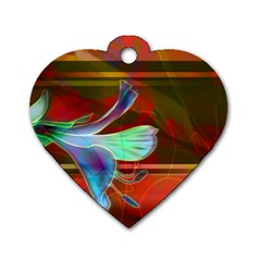 Abstract Fractal Design Digital Wallpaper Graphic Backdrop Dog Tag Heart (one Side) by uniart180623