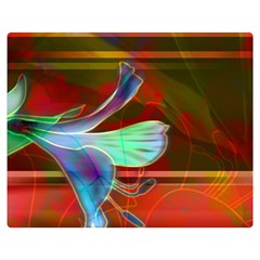 Abstract Fractal Design Digital Wallpaper Graphic Backdrop Two Sides Premium Plush Fleece Blanket (medium) by uniart180623