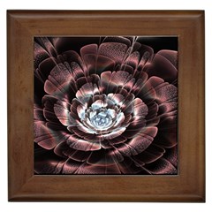 Flower Fractal Art Cool Petal Abstract Framed Tile by uniart180623