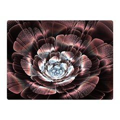 Flower Fractal Art Cool Petal Abstract Two Sides Premium Plush Fleece Blanket (mini) by uniart180623