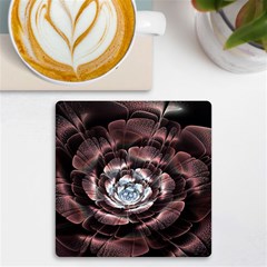 Flower Fractal Art Cool Petal Abstract Uv Print Square Tile Coaster  by uniart180623