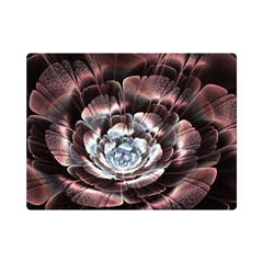 Flower Fractal Art Cool Petal Abstract Premium Plush Fleece Blanket (mini) by uniart180623