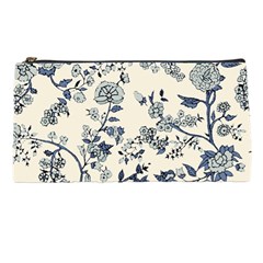 Vintage Background Blue Roses Rose Pattern Retro Pencil Case