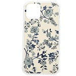 Vintage Background Blue Roses Rose Pattern Retro iPhone 12 Pro max TPU UV Print Case Front