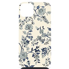 Vintage Background Blue Roses Rose Pattern Retro Iphone 14 Plus Black Uv Print Case