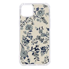 Vintage Background Blue Roses Rose Pattern Retro Iphone 14 Plus Tpu Uv Print Case