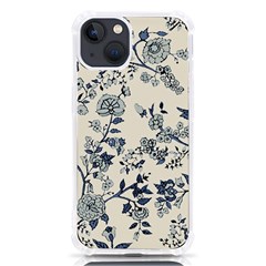 Vintage Background Blue Roses Rose Pattern Retro Iphone 13 Tpu Uv Print Case